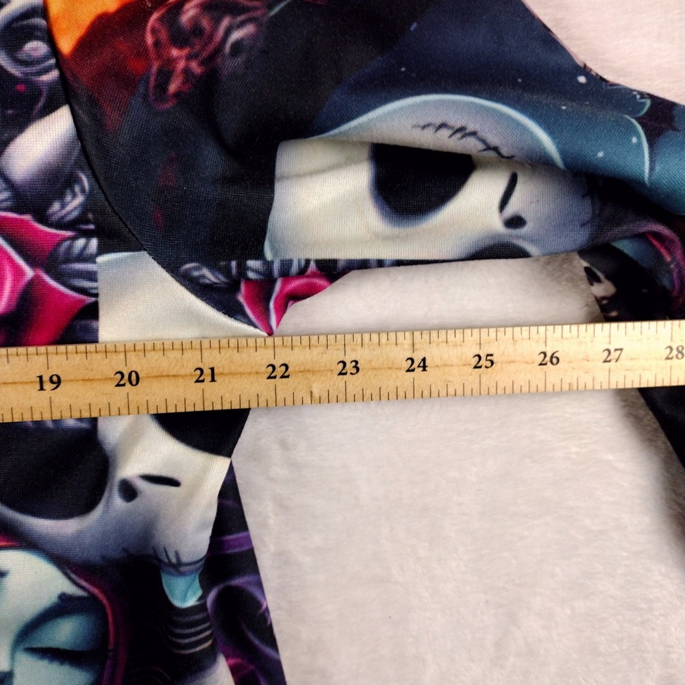 Nightmare Before Christmas Jack & Sally All Over Print Hoodie XL Purple Black - Picture 2 of 6